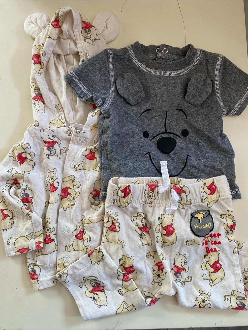 Set of 3 Winnie the Pooh Baby Clothes 3 Months